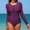 Purple, variant on Womens Swim Wear Set Lightweight Swim Wear Pullover Crew Neck Diving Clothes for Women Purple Size M