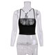 thumbnail image 2 of Novedad de verano 2023, ropa interior de encaje con tirantes, medias sexy europeas y americanas, sujetador sexy blanco, talla XL negra（4 piezas） ZefeiWu 9024715032546, 2 of 2