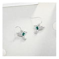 thumbnail image 3 of Pendientes de colibrí para mujer, pendientes de plata con forma de pájaro, cristales, pendientes de gota de colibrí, coloridos diamantes de imitación, colibrí volador, 3 of 5