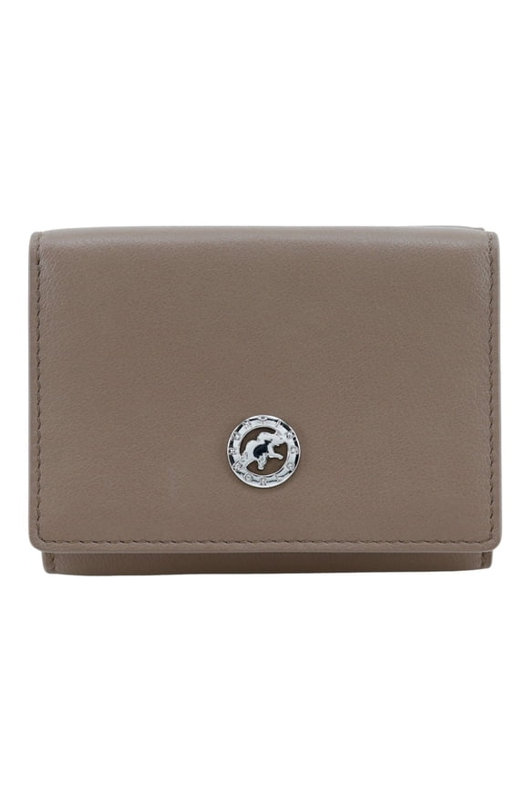 Pre-Owned HUNTING WORLD Tri-fold wallet, leather, brown, snap button, women's,... (Good)