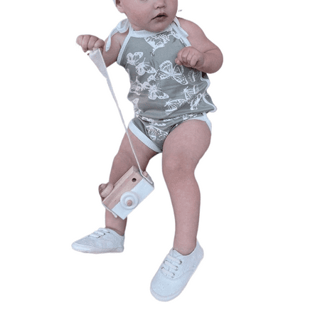 

AMILIEe Toddler Baby Girls Summer Romper Newborn Infant Sleeveless Spaghetti Strap Cartoon Print Sunsuit Overall Jumpsuit