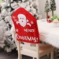 thumbnail image 2 of Lilixerw Christmas Chair Covers with Santa Claus Print,Festival Stool Cover for Holiday Dining Decor,Soft Xmas Chair Cover,Easy to Clean,21.65x17.72Inch,Red, 2 of 6