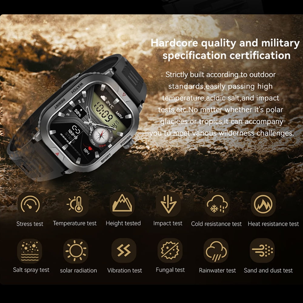 BEYCED Smart Watch for Android & iPhone (Bluetooth Answer/Make Calls), 2.01 inch IP68 Waterproof Tracking Fitness, Pedometer/Calories,Multiple Sports Modes