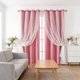 thumbnail image 5 of Cortinas de encaje de doble capa con forro opaco | Cortinas térmicas 2 en 1 transparentes y opacas | Tratamiento de ventanas que bloquea la luz para dormitorio y sala de estar, 5 of 6