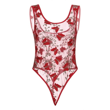 

Lace Lingerie Chemise Underpants Underwear Teddy Bodysuit Jumpsuit Nightwear Sleepwear Butterfly Embroidery