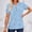 Sky Blue, variant on Summer Tops for Women 2025 Vacation Plus Size White Short Sleeve Tee Shirt Womens Tops Summer Dressy Plain Blouses Plus Size Tops New & Trending
