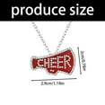 thumbnail image 3 of Delicate Cheerleader Necklace With Cubic Zirconia Lightweight Zincs Alloy Clavicle Chain Jewelry for Women Daily Wear, 3 of 8