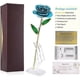 thumbnail image 2 of Forever Rose, 24K Gold Foil Eternal Rose with Display Stand in Box Silver Artificial Rose Flowers for Mom, Lover, Women Thanksgiving Day, Christmas, B, 2 of 5