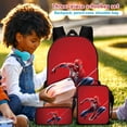 thumbnail image 4 of 3Pcs Fashionable Superhero Style Backpack Kit for Teens with Spider Lunch Tote and Pencil Holder Large Capacity Lightweight Schoolbag for Travel and Classroom Use, 4 of 5
