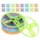 thumbnail image 1 of ColoMX Juego de 24 discos voladores: discos voladores duraderos para actividades al aire libre para niños. Colores surtidos para una mejor experiencia de juego., 1 of 8