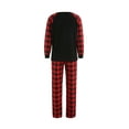 thumbnail image 4 of FAROOT Christmas Family Pajamas Set Santa Plaid Print Tops+Trouser/Romper, 4 of 9