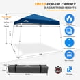 thumbnail image 4 of EAGLE PEAK 10x10 Outdoor Canopy Pop-up Canopy, One Person Setup, 4 of 10