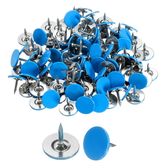 150Pack Upholstery Tacks, 11mmx10mm Flat Head Thumb Tack, Blue