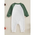 thumbnail image 6 of Elippeo Baby Snap-up Christmas Jumpsuit Letter Print Round Neck Long Sleeve Raglan Romper 3 6 12 18 Months, 6 of 10
