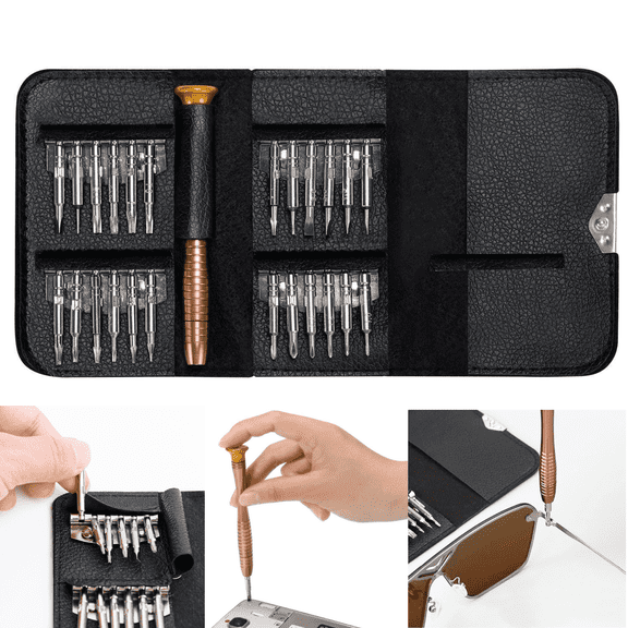 Screwdrivers Repair Tools Kit Set, 25 IN 1 Universal Screwdriver, Eyeglass Repair Tool Kit, Watch Repair Screwdriver Set for Watch, Eyeglasses, Jewelry, Camera Repair