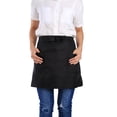 thumbnail image 2 of WHEANG Solid Colors Half Length Polyerter Apron Unisex Bowknot Type With Pockets For Waiter Waitress Womens Aprons Unisex Apron, 2 of 4