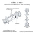 thumbnail image 5 of Rosec Jewels Lab Created Diamond Eternity Ring - Designer Wedding stacking Ring - EF-VS Grade, 925 Sterling Silver, US 4.00, 5 of 8
