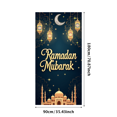 thumbnail image 3 of Elegant Ramadan Mubarak Banner with Lanterns Moon and Mosque Design Vertical Hanging Backdrop Party Decorations Home Festival Decorations Photography Props, 3 of 4