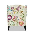 thumbnail image 6 of Anya Boho Chic Wingback Accent Chair Floral & Leopard Blue & Lavender Purple, 6 of 10