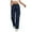 Navy, variant on SwiftWear Women's Straight-Leg Cargo Pants with Side Slits & Multiple Pockets, Utility Work Trousers Comfortable Casual Pants S-2XL