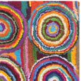 thumbnail image 3 of Safavieh Nantucket Collection NAN143A Handmade Abstract Geometric Abstract Art Pink and Multi Cotton Runner (2'3" x 14'), 3 of 3