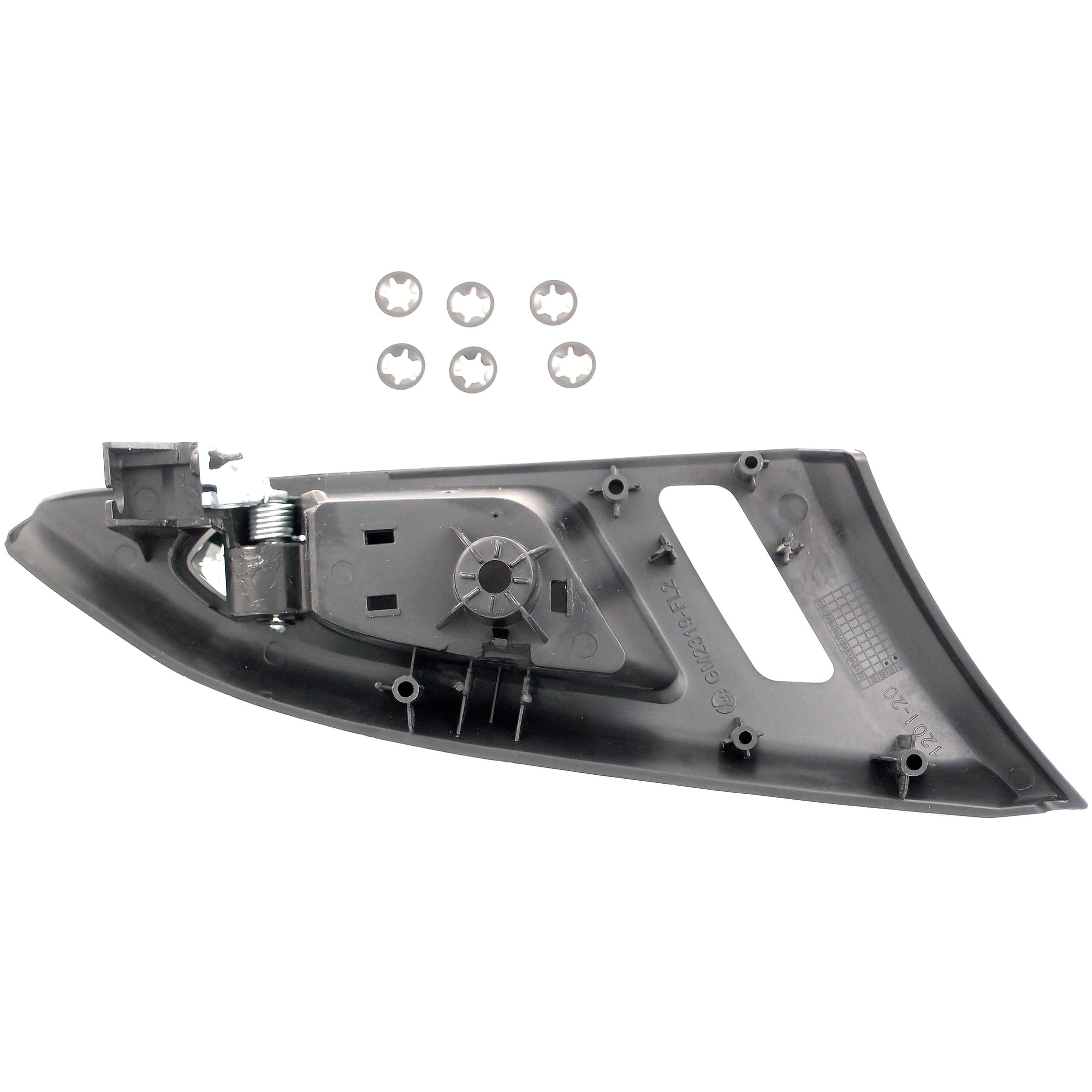 Dorman 82521 Front Driver Side Interior Door Handle for Specific Cadillac Models, Chrome Lever; Black Housing