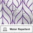 thumbnail image 4 of Stall Shower Curtain, Small Purple and White Striped Shower Curtain Set for Bathroom Waterproof Narrow RV Shower Curtain Set with Hooks, 36x72 Inch, 4 of 5