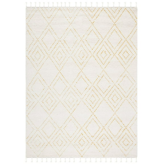 SAFAVIEH Casablanca Idella Diamond Area Rug, Ivory/Gold, 8' x 10'