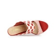 thumbnail image 4 of BLISSFUL STEP Women's Printed Stiletto Heels Slides Sandals, 4 of 7