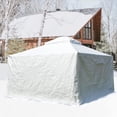 thumbnail image 6 of Gazebo Accessories 10' x 12' Double Roof Universal Winter Gazebo Cover for Hardtop Gazebos,Enclosed Cover with Sidewalls and Mesh Windows Waterproof (White) by domi outdoor living, 6 of 7
