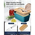thumbnail image 3 of DOLITY Porcelain Butter Dish, with Sealed Lid Microwave Safe Cheese Storage Box, Butter Green, 3 of 7