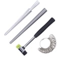 thumbnail image 5 of Ring Mandrel Sizer, Mandrel Sizer Aluminum Finger Rings Measuring Gauge Rubber Hammer Stick Jewelry Making Tools, Jewelry Sizers & Mandrels, 5 of 5