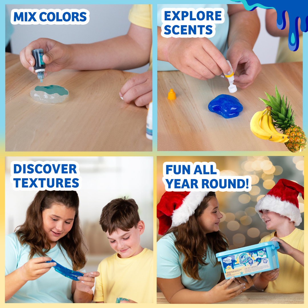 Aqua DIY Slime Kit with Carrying Case, 25 Pieces Included, Surfs Up