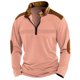 thumbnail image 1 of Sudadera sin capucha para hombre, informal, de color liso, con tejido sin capucha, para mantener el calor, con capucha, de manga larga, de poliéster, 1 of 5