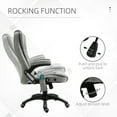 thumbnail image 3 of Vinsetto 6 Point Vibration Massage Office Chair with Heat and Padded Armrests, Gray, 3 of 9