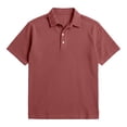 thumbnail image 3 of Ceisia Men's Regular Straight Short Sleeve Polo Shirt Ribbed Texture Cotton Blend Spring Summer Shirt Gift, 3 of 7