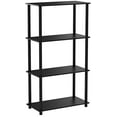 thumbnail image 5 of Furinno Turn-N-Tube 4-Tier Multipurpose Shelf Display Rack, Single, Americano/Black, 5 of 5