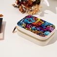thumbnail image 7 of Graffiti Velvet Portable Jewelry Organizer Box with Removable Compartment - Earring Holder and Gift Jewelry Box, 7 of 7