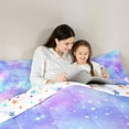 thumbnail image 5 of Feelyou Purple Blue Sky Queen Comforter Set, Stars Teen Kid Bedding Comforter Set, 3pcs, 5 of 8
