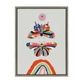 thumbnail image 3 of Kate and Laurel Sylvie Butterflies Framed Canvas Wall Art by Rachel Lee of My Dream Wall, 18x24 Gray, Colorful Abstract Butterfly Vibrant Art for Wall, 3 of 7