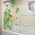 thumbnail image 6 of Tropical Green Leaves Wall Decals, Waterproof Peel and Stick Wall Stickers for Bathroom Decor, Self-Adhesive Art Murals to Beautify Home Walls, Toilet, Shower Room and Living Room, 28.4*30.7in, Green, 6 of 7