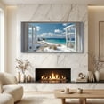 thumbnail image 3 of Ocean Beach Window Canvas Wall Art - Summer Coastal Seascape Picture Landscape Canvas Prints, Horizontal Tropical Sea Paintings Artwork for Home Decor, 3 of 7
