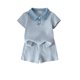 thumbnail image 1 of Niños Lugar Niños Pantalones Estilo de Dos Piezas de Cuello Redondo Suéter Conjunto con Diseño de Moda Bowtie, Top Suave Y Pantalones Casuales para Bebés Niñas de Uso Diario, 1 of 7