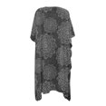 thumbnail image 2 of HELLHERO Polyester Women's Beach Coverups Kimono Cardigan for Summer Sexy Free Size Women's Kimono Cardigan Cover Up Floral Pattern Silver Gray, 2 of 6