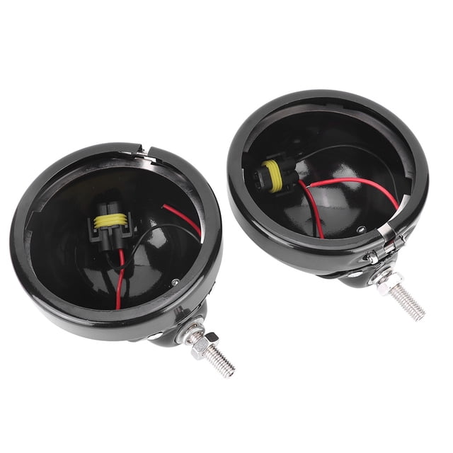 Fugacal Fog Light Housing 2 Sets 4.5 Inch Motorcycle Fog Light Housing Aluminum Alloy