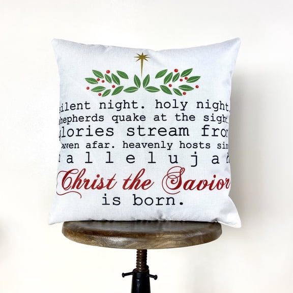 Silent Night | Merry Christmas | Throw Pillow | Christmas Pillow | Home Decor | Christmas Décor | Christmas tree | Christmas Gifts