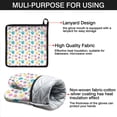 thumbnail image 7 of Pets Paws Print Colorful Kitchen Oven Mitt and Pot Holder Sets 2 Pcs for Baking, Cooking and Grilling, Heat Resistant Up To 392 °F, 7 of 7