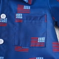 thumbnail image 5 of Toddler Boy Clothing Sets 4th of July Baby Boy Outfit Cute American Flag Print Button Down Shirt & Red Shorts 2-Piece Outfit, 5 of 7
