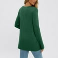 thumbnail image 3 of biudgviw Casual Tops for Women Lounge Long Sleeve Crewneck Basic Shirts Fall Slim Solid Color Blouses, 3 of 6
