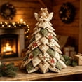 thumbnail image 3 of 2026 New 3D Quilted Fabric Christmas Tree Kit, DIY Patchwork Craft Set for Beginners, Handmade Tabletop Holiday Decor for Mantel, Office, and Shelf Display, 3 of 7